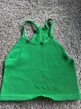 Free People Movement Happiness Runs Crop Tank M/L Green